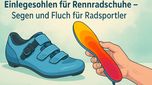 Rennradschuhe und Einlegesohle