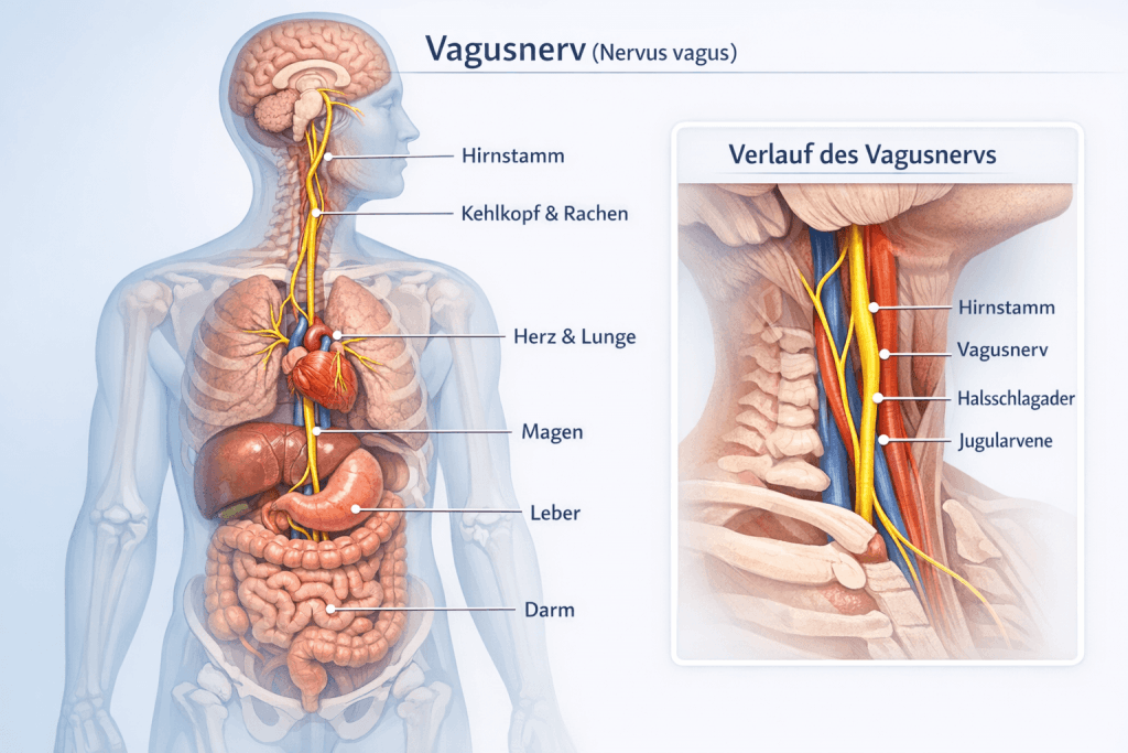 Vagusnerv Infografik - Was er wirklich kann — und was nicht